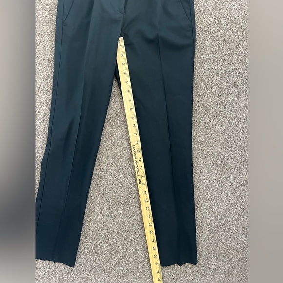 Theory Black Trouser Straight Leg Pants Size 0 Wool - Picture 5 of 11